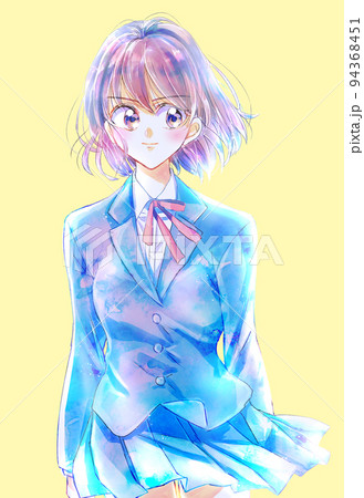 女子学生　立ち絵　強気 94368451