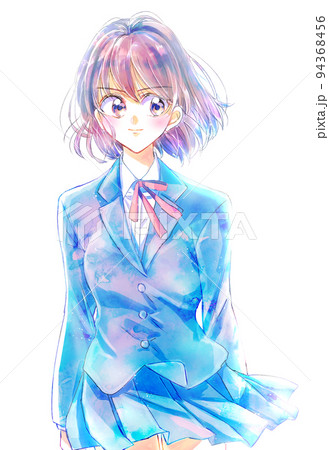 女子学生　立ち絵　強気 94368456