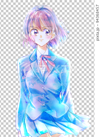 女子学生　立ち絵　強気 94368457