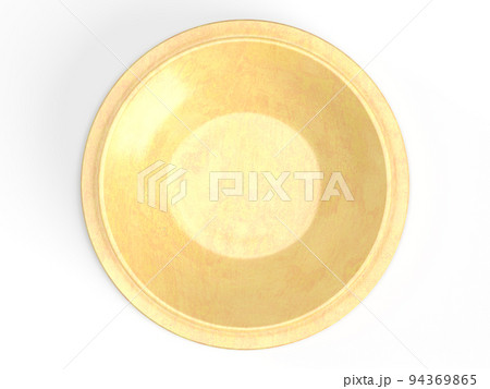 陶器製の2枚の丸皿のフォトリアル3Dイラストレーション 94369865