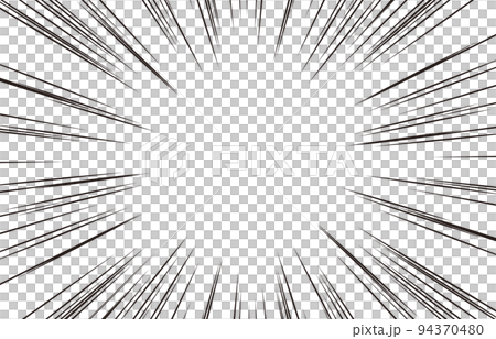 簡單的集中線/效果線（漫畫背景、漫畫素材） 94370480