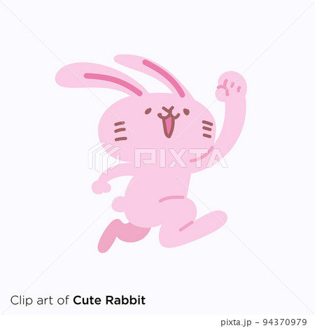 ウサギのキャラクターイラストシリーズ　「ジャンプ」 94370979