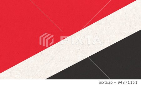 flag of Sealand. National flag of Sealand on fabric surface. Island country flag of Sealand. National flag of Sealand on fabric surface. Island country 94371151