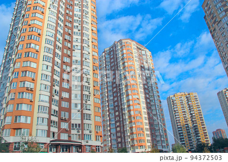 Apartment building. Modern architecture. Stylish living block of flats 94372503