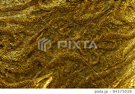 Abstract golden background. Dragon skin. 3D illustration Abstract golden background. Dragon skin. 3D illustration 94375039