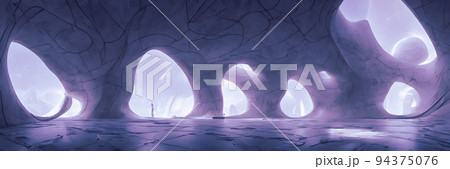 Fantastic caves of another planet. Space background. Banner size Fantastic caves of another planet. Space background. Banner size 94375076