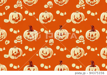 Corona Halloween Pumpkin Seamless Pattern, Pumpkins wearing face masks 94375356
