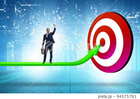 Businessman aiming for the success Businessman aiming for the success 94375761