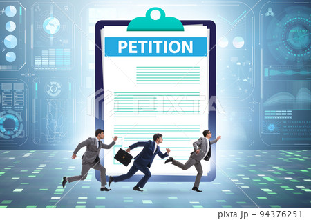 Business people in petition concept 94376251