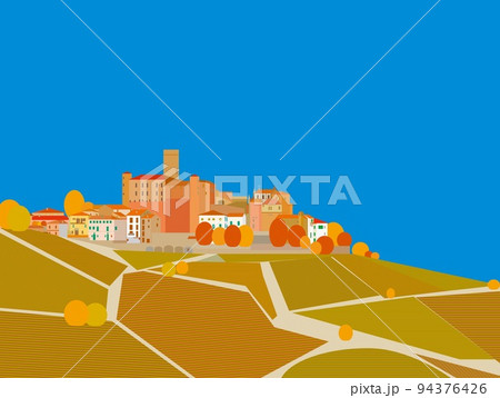 カスティリオーネ・ファッレット　castiglione　falletto　ピエモンテ　イタリア　秋 94376426