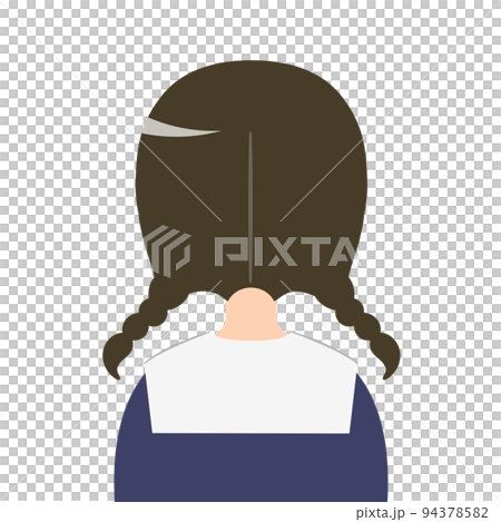 女學生胸圍插圖的後視圖 女學生胸圍插圖的後視圖 94378582