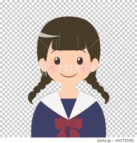 女學生胸圍插圖前面 女學生胸圍插圖前面 94378586