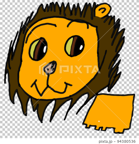 lion male child drawing 94380536