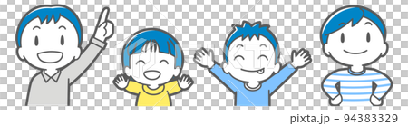 仰望微笑的家庭（同性夫婦和兩個孩子，簡單）2 94383329