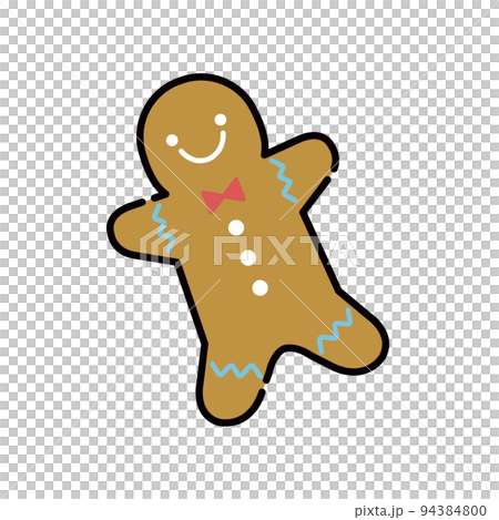 シンプルでかわいいジンジャークッキーのイラスト 94384800