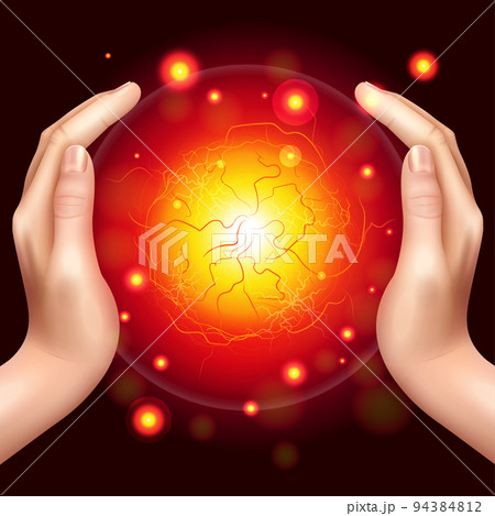 Magic Crystal Hands Composition 94384812