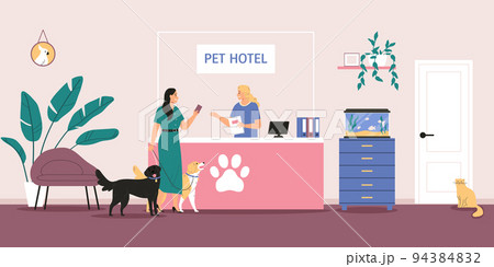 Pet Hotel Illustration 94384832