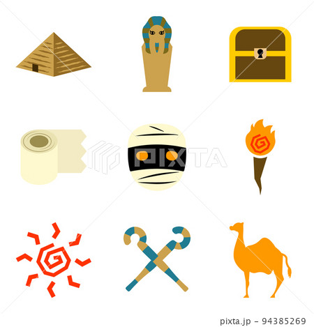 ミイラ男のアイコンイラストセット 94385269
