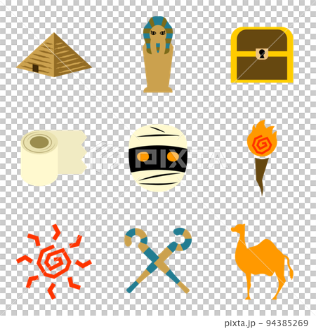 ミイラ男のアイコンイラストセット 94385269