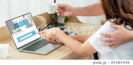 Online job search on modish website for worker to search for job opportunities 94385446