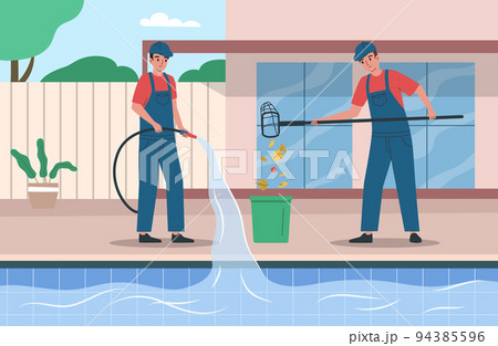 Swimming Pool Maintenance Service Illustration 94385596