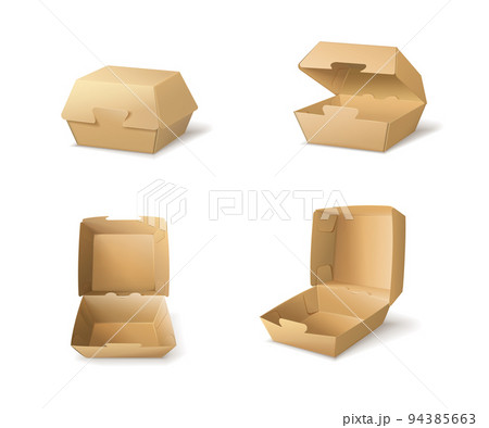 Cardboard Burger Boxes Set 94385663