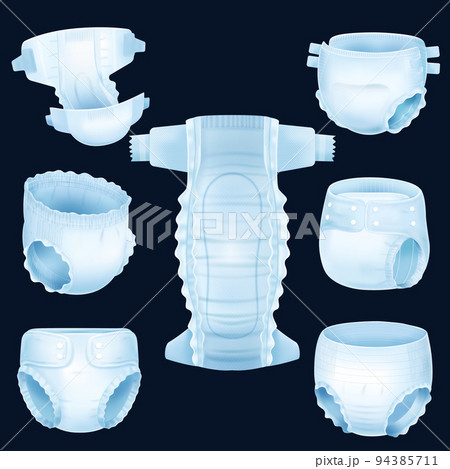 Realistic Baby Diapers Set Realistic Baby Diapers Set 94385711