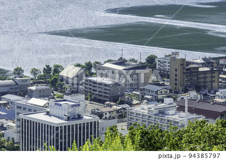 諏訪立石公園からの上諏訪市街地 長野県諏訪市 諏訪立石公園からの上諏訪市街地 長野県諏訪市 94385797
