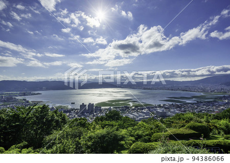 諏訪立石公園からの諏訪湖　長野県諏訪市 94386066