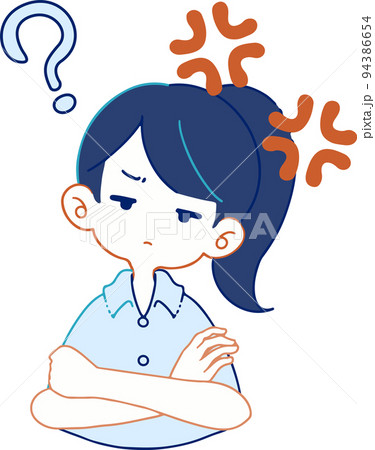 怒りながら問いかけてくる人物のイラスト 怒りながら問いかけてくる人物のイラスト 94386654