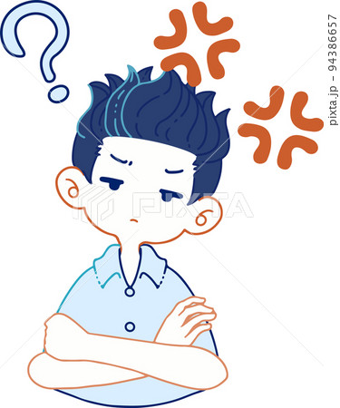 怒りながら問いかけてくる人物のイラスト 怒りながら問いかけてくる人物のイラスト 94386657
