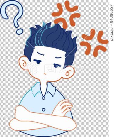 怒りながら問いかけてくる人物のイラスト 怒りながら問いかけてくる人物のイラスト 94386657