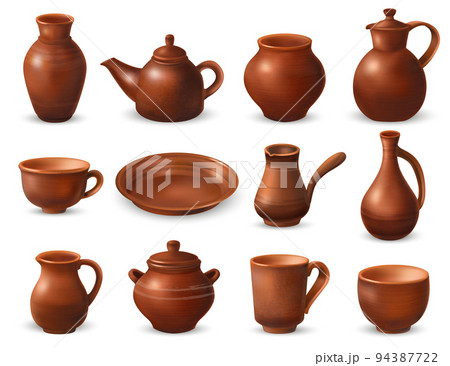 Realistic Clay Kitchenware Set 94387722