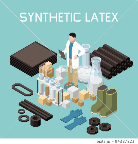 Synthetic Latex Isometric Background Synthetic Latex Isometric Background 94387823