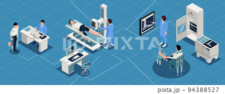 X-ray Isometric Infographic Set X-ray Isometric Infographic Set 94388527