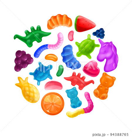 Jelly Candies Round Composition Jelly Candies Round Composition 94388765