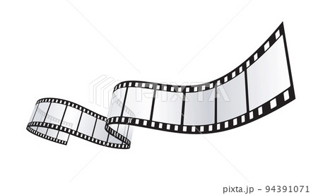 MOVIE, PHOTOGRAPHY film strip ISOLATED ON WHITE BACKGROUND 94391071