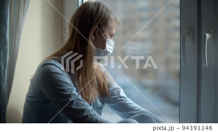 Quarantined young woman 94391146