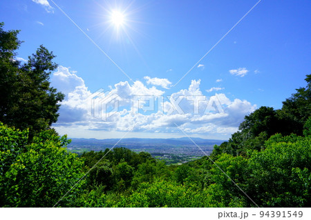 奈良奥山ドライブウエーから生駒山方面 奈良奥山ドライブウエーから生駒山方面 94391549