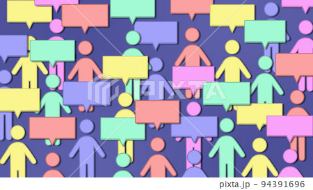 多種多様な意見をイメージした背景  多種多様な意見をイメージした背景  94391696