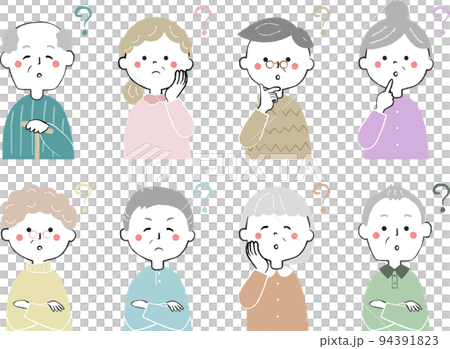 Wondering elderly icon grandpa grandma? 94391823