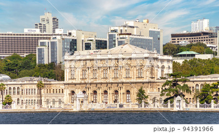 Dolmabahce Palace, or Dolmabahce Sarayi, located in the Besiktas district, Bosphorus, Istanbul, Turkey 94391966