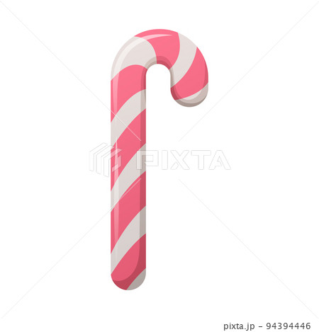 Holiday candy cane, cartoon vector illustration. Christmas and Halloween treat for kids. 94394446