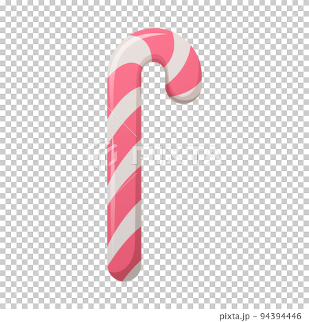 Holiday candy cane, cartoon vector illustration. Christmas and Halloween treat for kids. 94394446