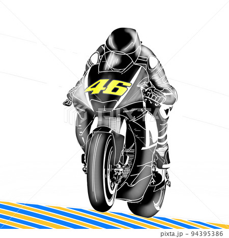 オートバイ バイク オートレーサー イラスト 男性 オートバイ バイク オートレーサー イラスト 男性 94395386