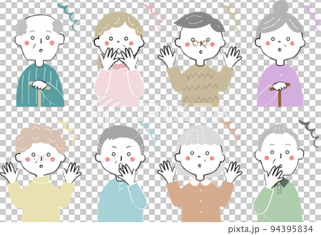 驚訝的年長偶像 爺爺奶奶 驚訝 94395834