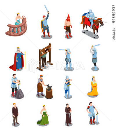 Medieval Isometric Icons Medieval Isometric Icons 94396957