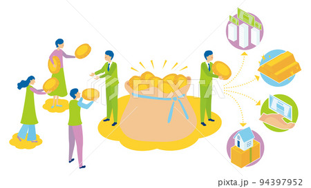 投資家から資金を集め運用する投資信託運用会社の男性 94397952