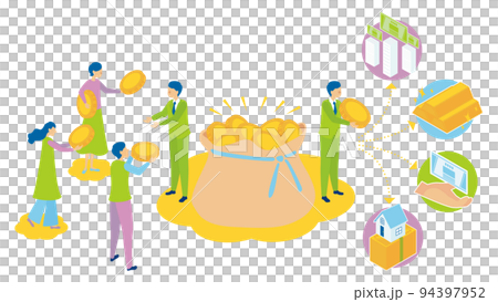 投資家から資金を集め運用する投資信託運用会社の男性 94397952