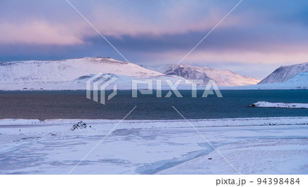 Panoramic views of mountains in Iceland. Strong winds. Panoramic views of mountains in Iceland. Strong winds. 94398484